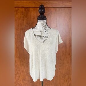 Bundle of 2 Banana Republic Factory Linen Blend Tee • Crew & V-Neck